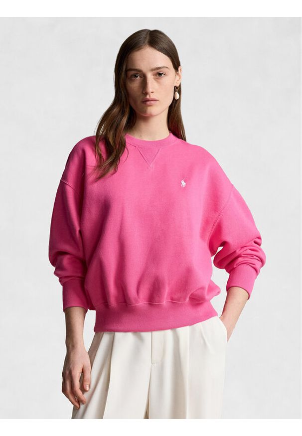 Polo Ralph Lauren Bluza Bubble Cn Pp 211936820002 Różowy Regular Fit. Typ kołnierza: polo. Kolor: różowy. Materiał: bawełna