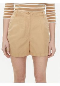 TOMMY HILFIGER - Tommy Hilfiger Szorty materiałowe WW0WW41603 Beżowy Relaxed Fit. Kolor: beżowy. Materiał: bawełna