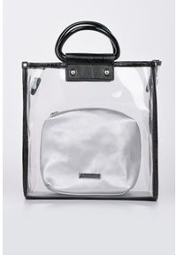 Monnari - Transparentna torba na rączkach. Kolor: czarny. Rodzaj torebki: na ramię #1