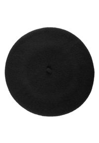 Wittchen - Damski beret wełniany z pomponami. Kolor: czarny. Materiał: wełna. Wzór: aplikacja. Sezon: zima. Styl: klasyczny