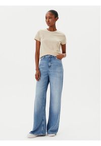 BOSS T-Shirt C_Elogo_20 50541343 Beżowy Slim Fit. Kolor: beżowy. Materiał: bawełna #5