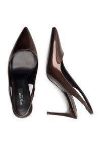 Nine West Sandały ASLI SJ1489-1 Brązowy. Kolor: brązowy. Materiał: materiał #5