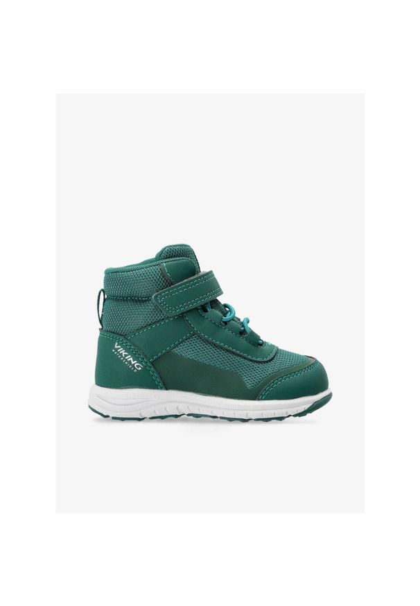 Buty dziecięce Viking Footwear Knapper Reflex Mid WP 1V. Kolor: zielony. Sport: turystyka piesza