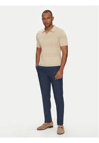 BOSS Spodnie materiałowe C-Genius 50540518 Granatowy Slim Fit. Kolor: niebieski. Materiał: len #3