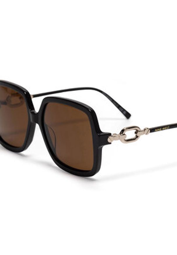 Nine West Okulary przeciwsłoneczne NW 6658S Brązowy. Kolor: brązowy