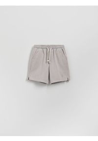 Reserved - Bawełniane szorty - jasnoszary. Kolor: szary. Materiał: bawełna #1