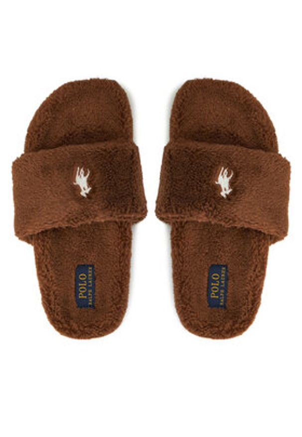 Polo Ralph Lauren Kapcie Elenore 842957051001 Brązowy. Kolor: brązowy. Materiał: materiał