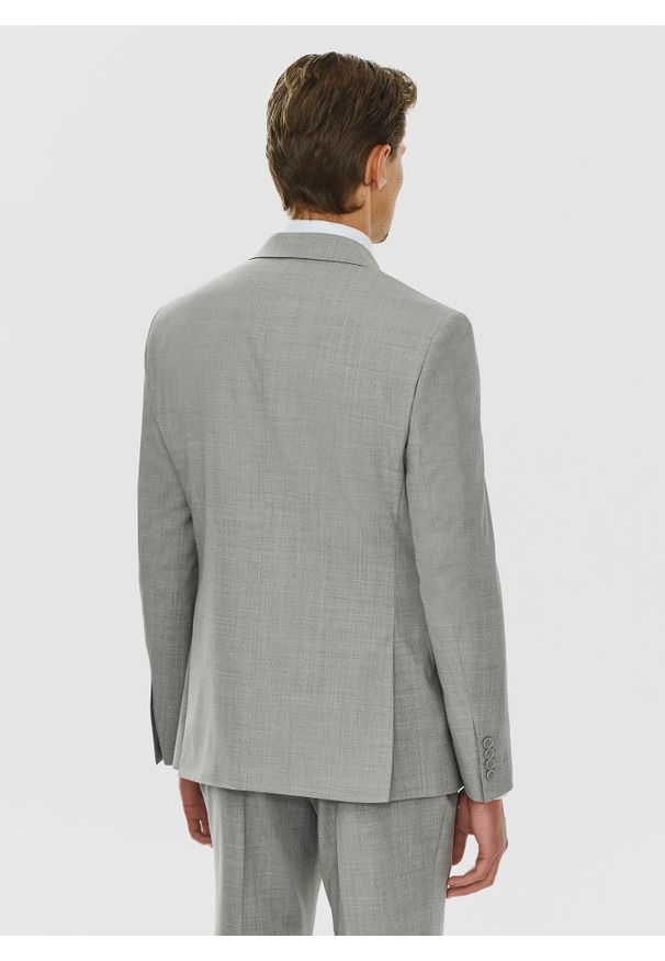 Pako Lorente - PAKO LORENTE – Męska marynarka garniturowa w odcieniu jasnoszarym. Kolor: szary. Materiał: wełna, lycra, poliester