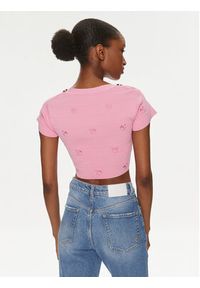 Pinko Bluzka 102882 A1LK Różowy Slim Fit. Kolor: różowy. Materiał: wiskoza #4