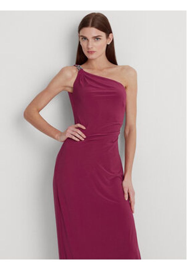 Lauren Ralph Lauren Sukienka wieczorowa 253751483025 Różowy Slim Fit. Kolor: różowy. Materiał: syntetyk. Styl: wizytowy