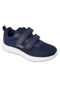 Befado obuwie damskie 517D026 niebieskie. Okazja: na spacer. Kolor: niebieski. Materiał: tkanina. Sport: turystyka piesza #1