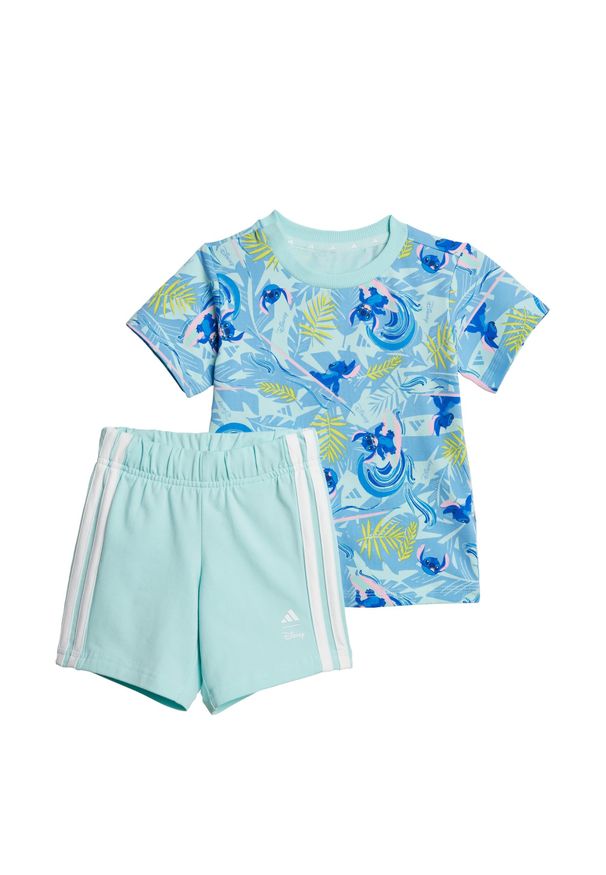 Zestaw Adidas Disney Lilo & Stitch T-Shirt. Kolor: wielokolorowy, niebieski. Wzór: motyw z bajki