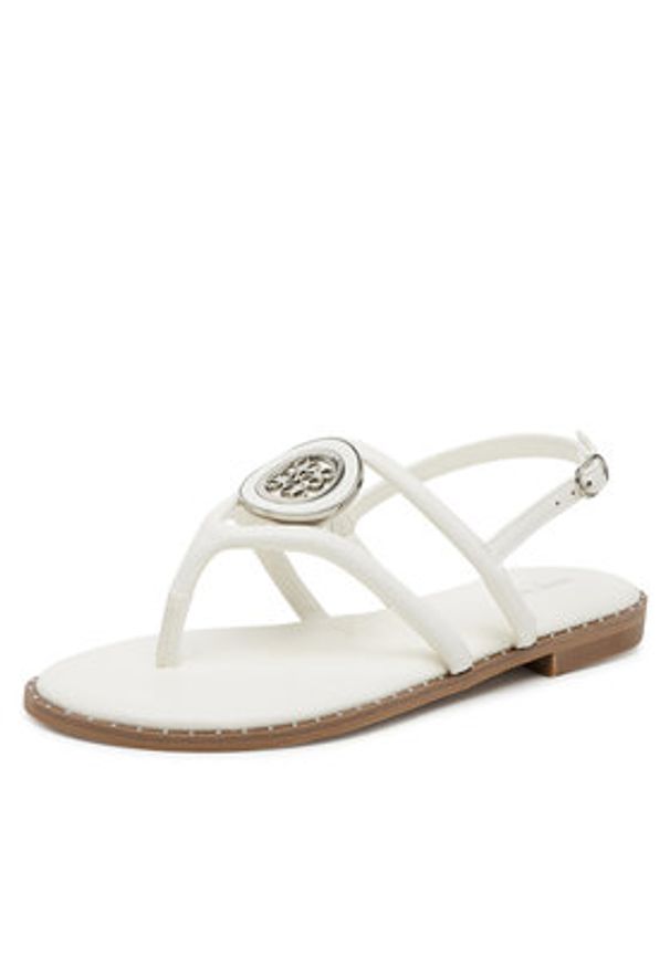 Nine West Sandały 123AL1754 Biały. Kolor: biały. Materiał: materiał, syntetyk