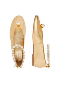 Gino Rossi - GINO ROSSI Baleriny CEO-ROSE-LT1670-9 Złoty. Kolor: złoty. Materiał: skóra #9