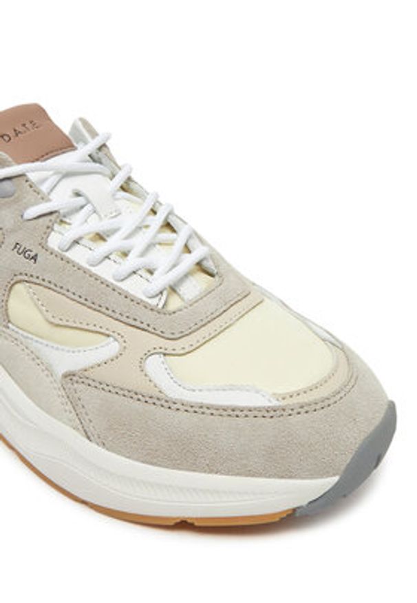 D.A.T.E. Sneakersy Fuga M421-FG-NY Beżowy. Kolor: beżowy. Materiał: zamsz, skóra