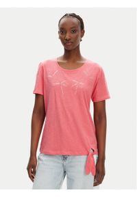 Olsen T-Shirt 11104823 Różowy Regular Fit. Kolor: różowy. Materiał: bawełna