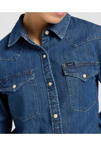Lee - DAMSKA KOSZULA LEE REGULAR WESTERN SHIRT DENIM STACKS 112370983. Materiał: denim #4