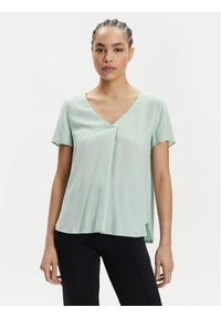 Vero Moda Bluzka Brit 10285552 Zielony Loose Fit. Kolor: zielony. Materiał: wiskoza #1