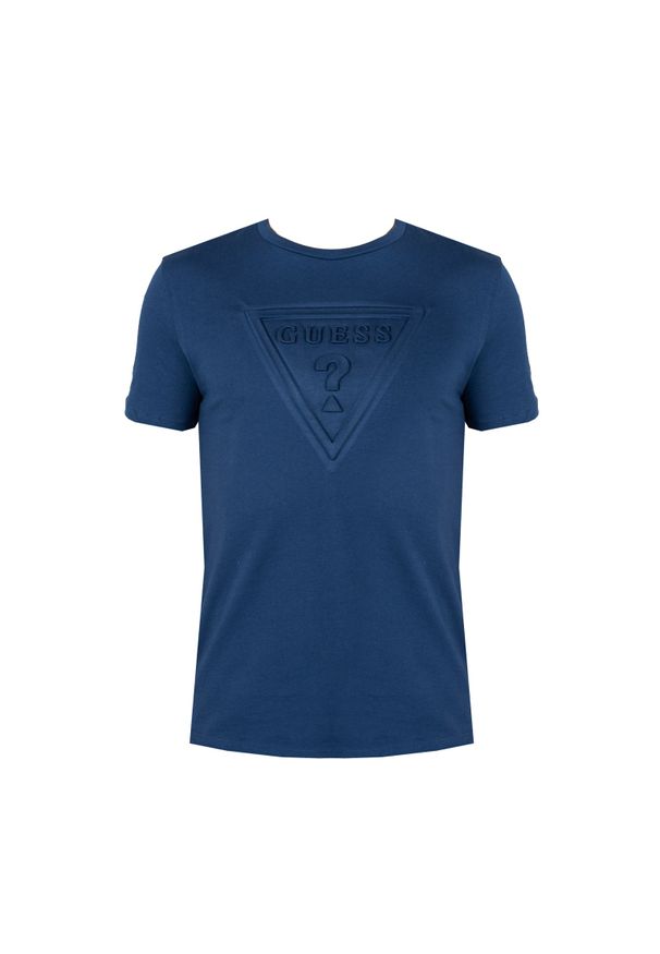 Guess T-Shirt "Gustavo" | X2VI15KAK93 | Mężczyzna | Niebieski. Okazja: na co dzień. Kolor: niebieski. Materiał: bawełna. Styl: klasyczny, elegancki, casual
