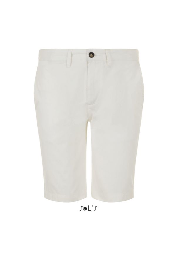 SOL'S - Szorty Sol's Jasper. Kolor: biały. Materiał: tkanina, bawełna. Długość: krótkie. Sezon: lato
