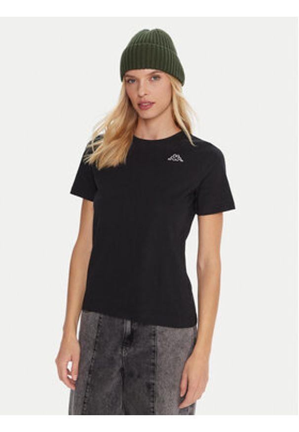 Kappa Komplet t-shirtów Logo Sylvie 38277LW Czarny Regular Fit. Kolor: czarny. Materiał: bawełna