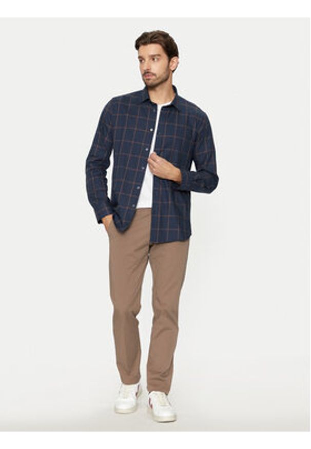 Selected Homme Koszula 16096092 Granatowy Regular Fit. Kolor: niebieski. Materiał: bawełna