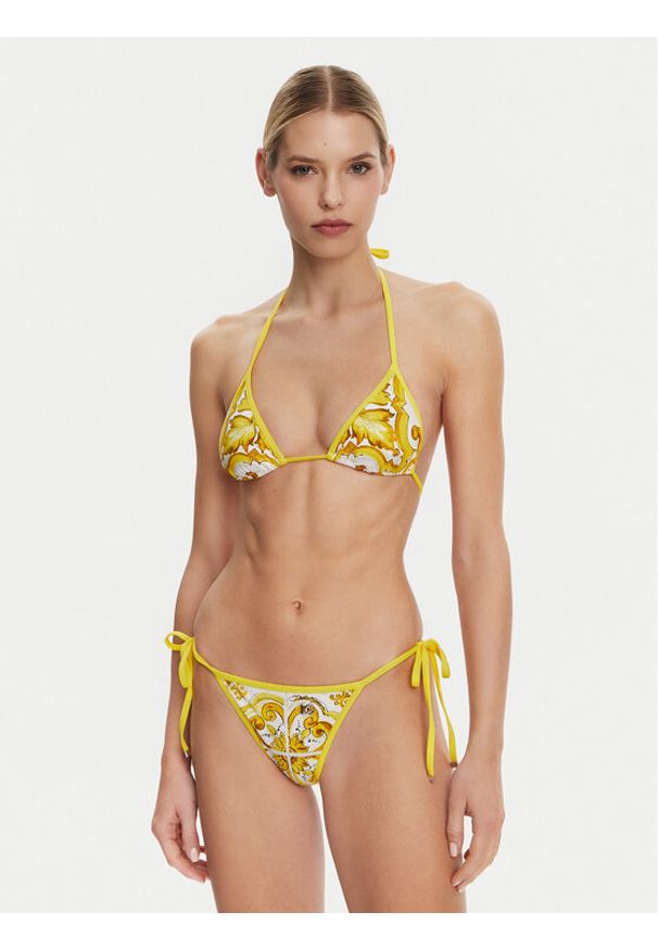 DOLCE & GABBANA - Dolce&Gabbana Bikini O8A02J ONO19 Żółty. Kolor: żółty. Materiał: syntetyk