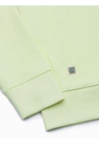 Ombre Clothing - Bluza męska z kapturem - limonkowa V8 B1154 - XXL. Okazja: na co dzień. Typ kołnierza: kaptur. Materiał: bawełna, poliester. Styl: casual, klasyczny #7