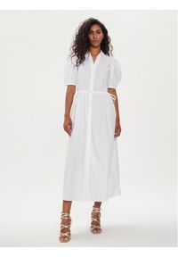 Liu Jo Sukienka koszulowa MA4084 T4853 Biały Regular Fit. Kolor: biały. Materiał: bawełna. Typ sukienki: koszulowe