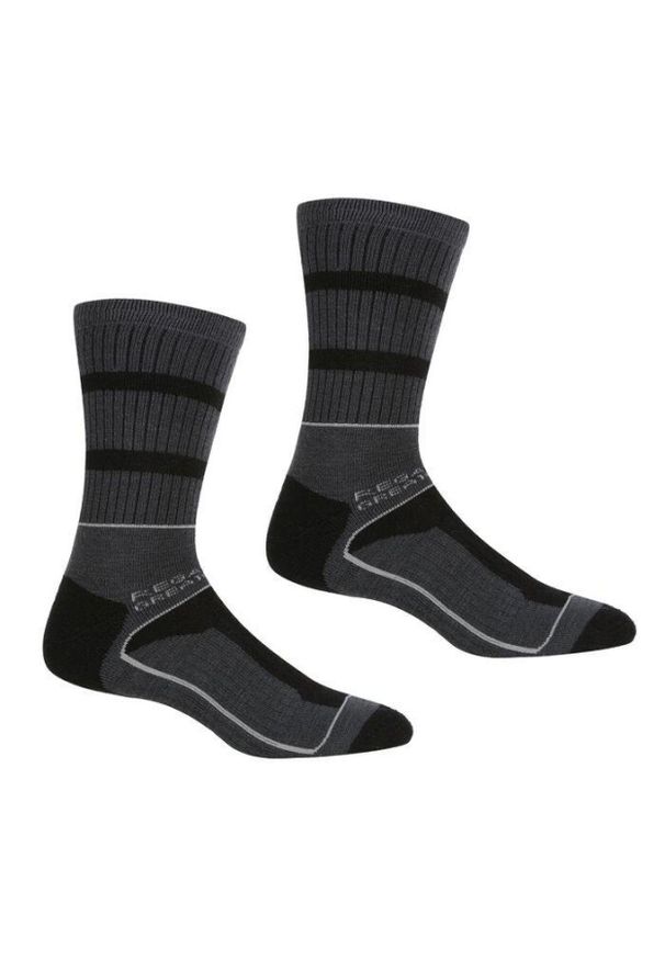 Regatta - Skarpety męskie Samaris 3Season 2-pak. Kolor: wielokolorowy, szary, czarny, brązowy. Materiał: włókno. Sport: turystyka piesza