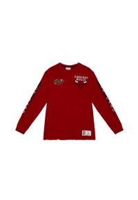 Koszulka z długim rękawem Mitchell & Ness Chicago Bulls. Kolor: czerwony. Długość rękawa: długi rękaw. Długość: długie. Styl: sportowy #1