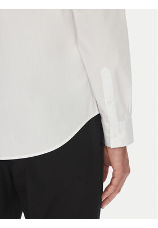 Calvin Klein Koszula LV04LB148G Biały Slim Fit. Kolor: biały. Materiał: bawełna