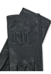 Lauren Ralph Lauren - LAUREN RALPH LAUREN Rękawiczki Damskie 454960110001 Czarny. Kolor: czarny. Materiał: skóra