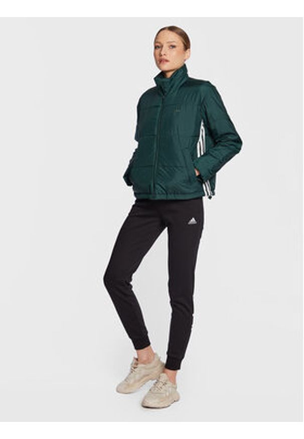 Adidas - adidas Kurtka przejściowa HK5254 Zielony Loose Fit. Kolor: zielony. Materiał: syntetyk