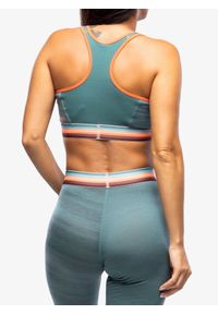 ORTOVOX - Sportowy stanik Ortovox 185 Rock N Wool Sport Top. Kolor: zielony