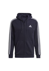 Adidas - Bluza męska adidas Essentials Full-Zip Hoodie. Typ kołnierza: kaptur. Kolor: niebieski. Materiał: bawełna, materiał #1