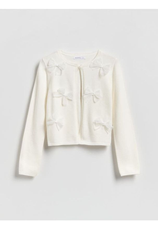 Reserved - Kardigan z wiskozą - złamana biel. Materiał: wiskoza