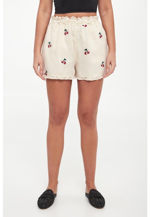 Twinset Milano - Szorty damskie z motywem czereśni TWINSET