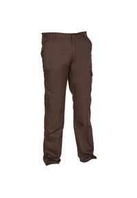 SOLOGNAC - Spodnie myśliwskie Steppe 300. Kolor: brązowy. Materiał: poliester, bawełna, materiał