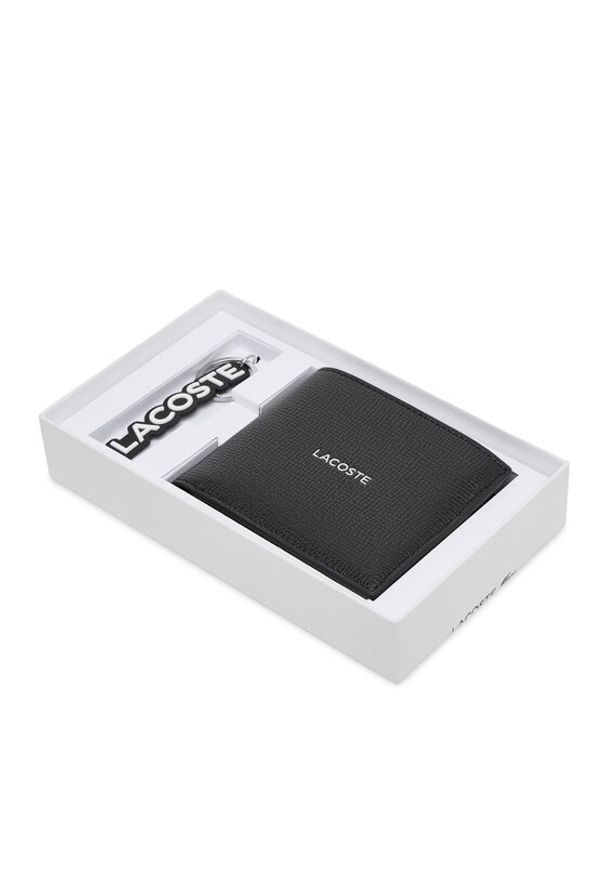 Lacoste Portfel męski NH5054OI Czarny. Kolor: czarny. Materiał: skóra
