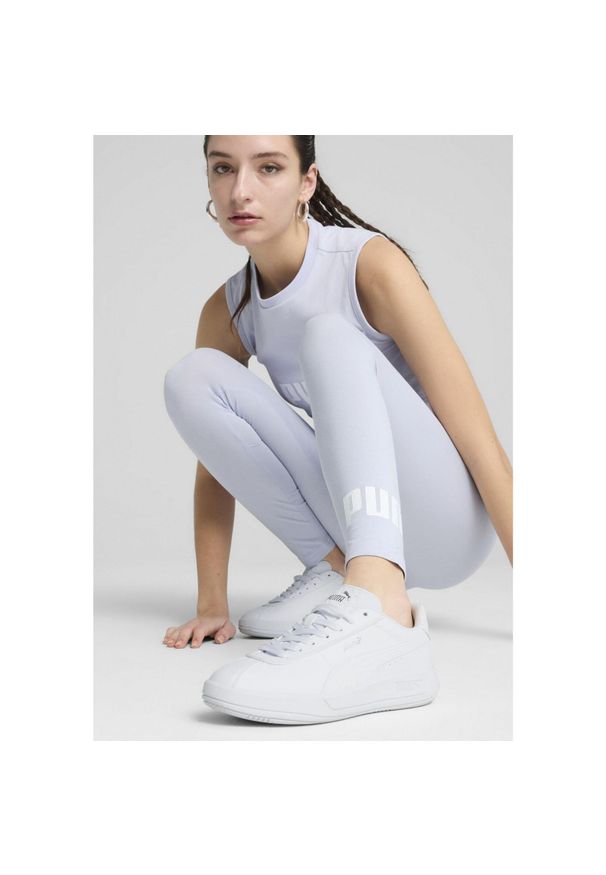 Puma - Legginsy damskie z logo No. 1 ESS PUMA Cool Weather Blue. Kolor: niebieski. Materiał: guma. Wzór: nadruk