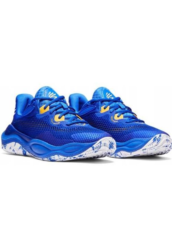 Buty do chodzenia męskie Under Armour Curry Splash. Zapięcie: sznurówki. Kolor: niebieski. Materiał: syntetyk, tkanina, materiał. Szerokość cholewki: normalna. Sport: turystyka piesza