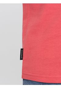Ombre Clothing - T-shirt męski klasyczny bawełniany BASIC - różowy V11 OM-TSBS-0146 - XXL. Kolor: różowy. Materiał: bawełna. Styl: klasyczny #3