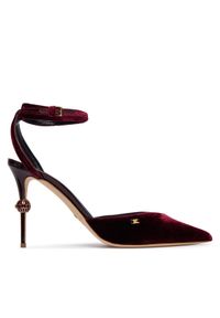 Elisabetta Franchi Szpilki SA-74L-57E2-EA4 Bordowy. Kolor: czerwony. Materiał: materiał. Obcas: na szpilce #1