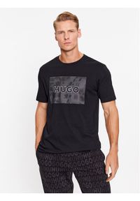 Hugo T-Shirt Dulive 50498220 Czarny Regular Fit. Kolor: czarny. Materiał: bawełna