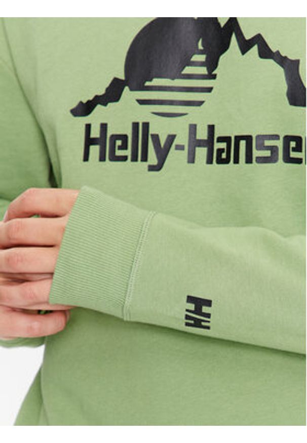Helly Hansen Bluza Yu Crew Sweater 2.0 53891 Zielony Regular Fit. Kolor: zielony. Materiał: bawełna