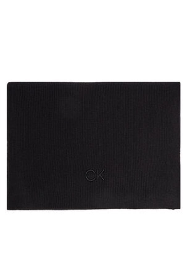 Calvin Klein Szalik Embroidery Fine K60K612601 Czarny. Kolor: czarny. Materiał: bawełna