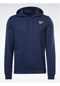 Reebok Bluza Identity Logo HA9274 Granatowy Regular Fit. Kolor: niebieski. Materiał: bawełna #4