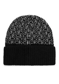 Calvin Klein Czapka Monogram Fold K60K612595 Czarny. Kolor: czarny. Materiał: wełna #6