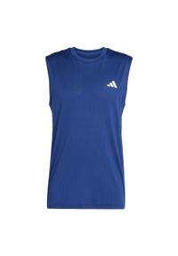 Adidas - Koszulka Club Tennis Climacool Tank. Kolor: niebieski. Długość rękawa: bez rękawów. Technologia: ClimaCool (Adidas). Sport: tenis